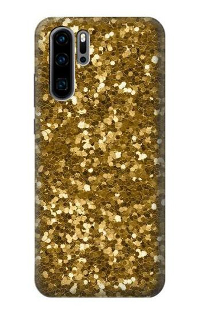 S3388 Gold Glitter Graphic Print Case Cover Custodia per Huawei P30 Pro