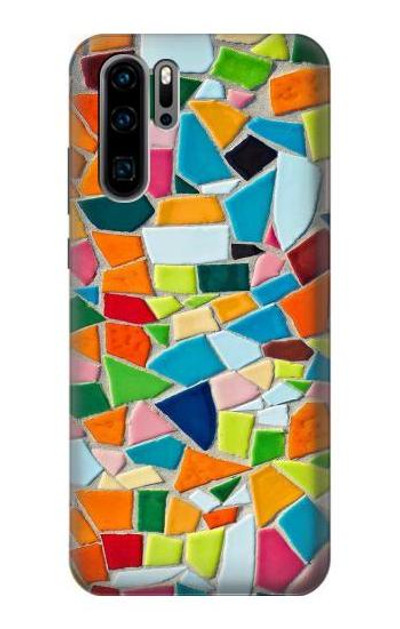 S3391 Abstract Art Mosaic Tiles Graphic Case Cover Custodia per Huawei P30 Pro