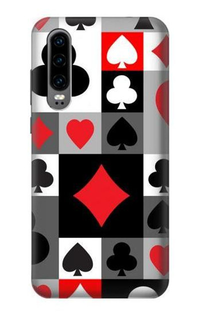 S3463 Poker Card Suit Case Cover Custodia per Huawei P30