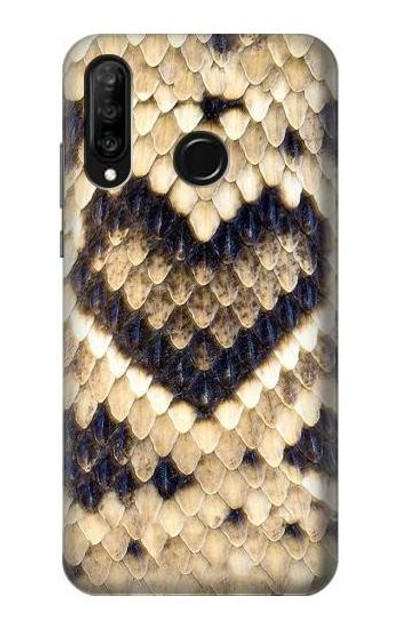 S3417 Diamond Rattle Snake Graphic Print Case Cover Custodia per Huawei P30 lite