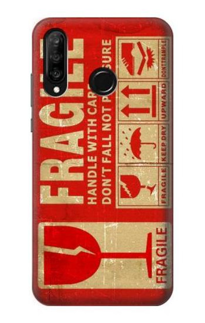 S3552 Vintage Fragile Label Art Case Cover Custodia per Huawei P30 lite