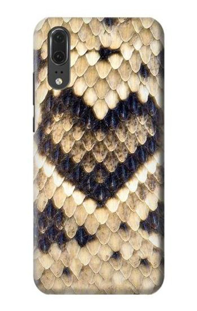 S3417 Diamond Rattle Snake Graphic Print Case Cover Custodia per Huawei P20
