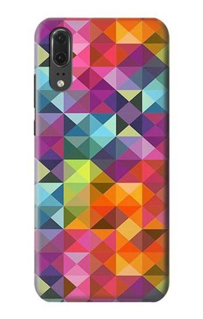 S3477 Abstract Diamond Pattern Case Cover Custodia per Huawei P20