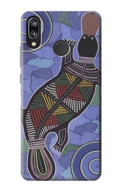 S3387 Platypus Australian Aboriginal Art Case Cover Custodia per Huawei P20 Lite