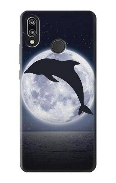 S3510 Dolphin Moon Night Case Cover Custodia per Huawei P20 Lite