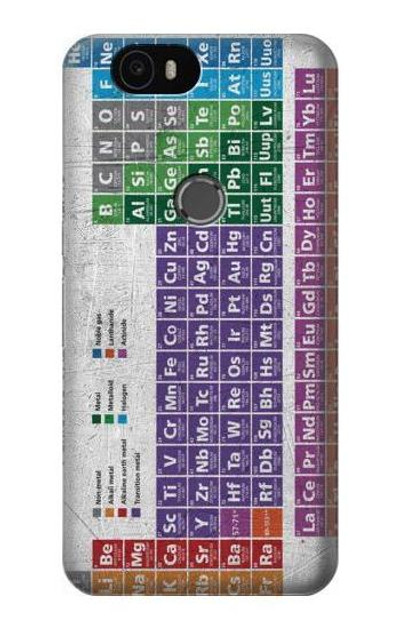 S3383 Periodic Table Case Cover Custodia per Huawei Nexus 6P