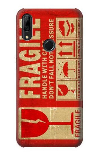 S3552 Vintage Fragile Label Art Case Cover Custodia per Huawei P Smart Z, Y9 Prime 2019