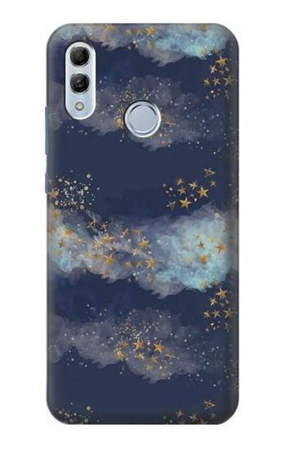 S3364 Gold Star Sky Case Cover Custodia per Huawei Honor 10 Lite, Huawei P Smart 2019