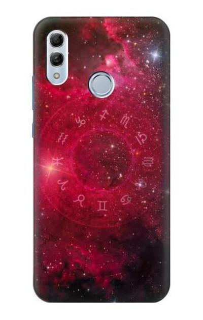 S3368 Zodiac Red Galaxy Case Cover Custodia per Huawei Honor 10 Lite, Huawei P Smart 2019