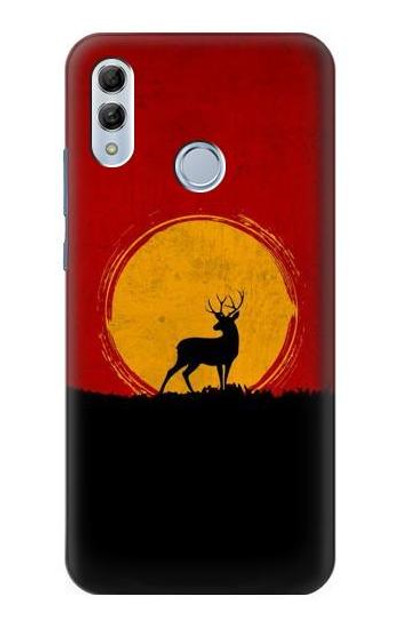S3513 Deer Sunset Case Cover Custodia per Huawei Honor 10 Lite, Huawei P Smart 2019