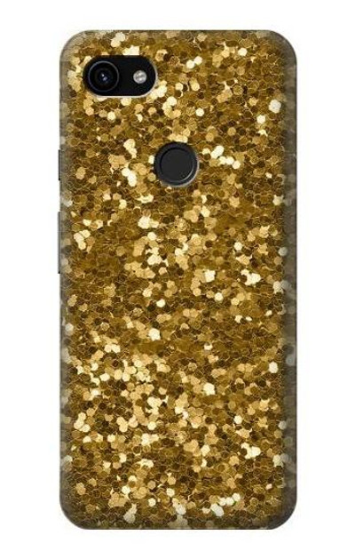 S3388 Gold Glitter Graphic Print Case Cover Custodia per Google Pixel 3a XL