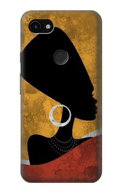 S3453 African Queen Nefertiti Silhouette Case Cover Custodia per Google Pixel 3a XL