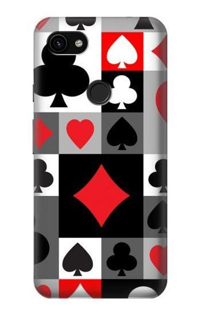 S3463 Poker Card Suit Case Cover Custodia per Google Pixel 3a XL