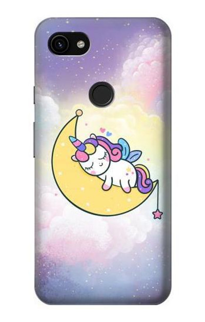 S3485 Cute Unicorn Sleep Case Cover Custodia per Google Pixel 3a XL