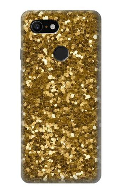 S3388 Gold Glitter Graphic Print Case Cover Custodia per Google Pixel 3