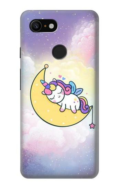 S3485 Cute Unicorn Sleep Case Cover Custodia per Google Pixel 3