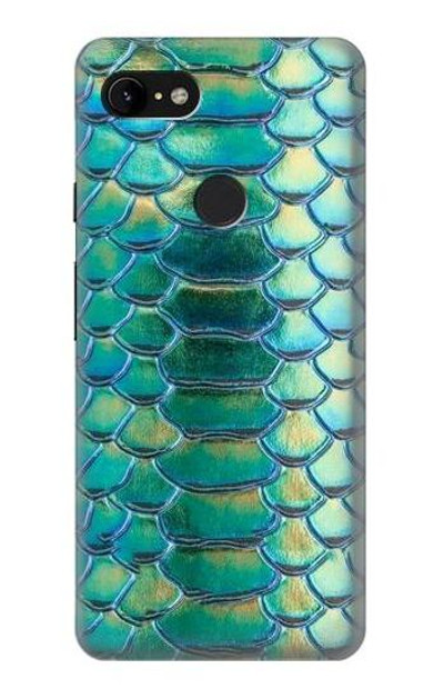 S3414 Green Snake Scale Graphic Print Case Cover Custodia per Google Pixel 3 XL