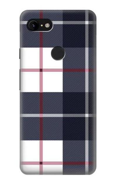 S3452 Plaid Fabric Pattern Case Cover Custodia per Google Pixel 3 XL