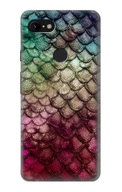 S3539 Mermaid Fish Scale Case Cover Custodia per Google Pixel 3 XL