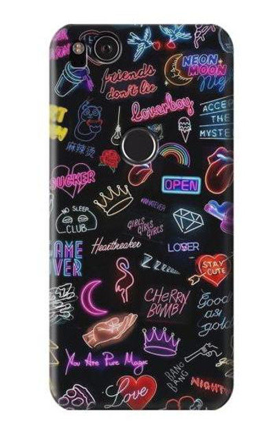 S3433 Vintage Neon Graphic Case Cover Custodia per Google Pixel 2