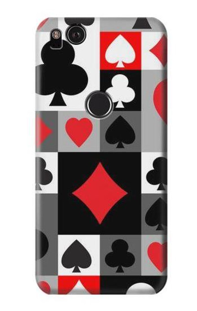 S3463 Poker Card Suit Case Cover Custodia per Google Pixel 2