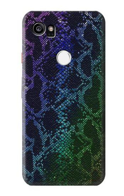 S3366 Rainbow Python Skin Graphic Print Case Cover Custodia per Google Pixel 2 XL