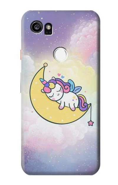 S3485 Cute Unicorn Sleep Case Cover Custodia per Google Pixel 2 XL