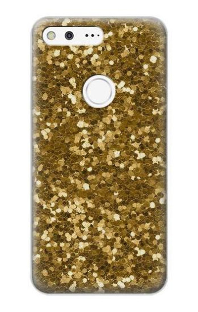 S3388 Gold Glitter Graphic Print Case Cover Custodia per Google Pixel XL