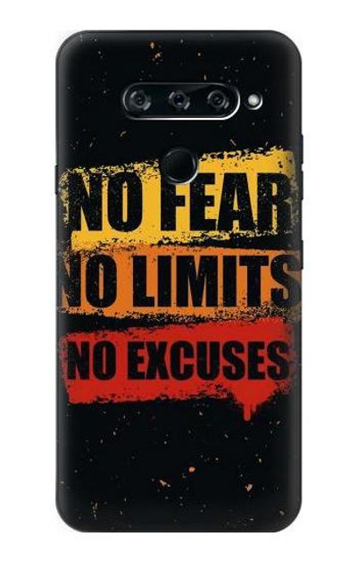 S3492 No Fear Limits Excuses Case Cover Custodia per LG V40, LG V40 ThinQ