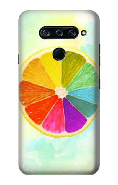 S3493 Colorful Lemon Case Cover Custodia per LG V40, LG V40 ThinQ