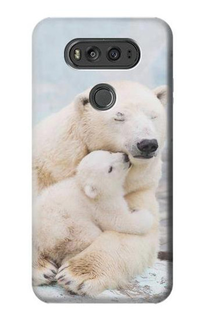 S3373 Polar Bear Hug Family Case Cover Custodia per LG V20