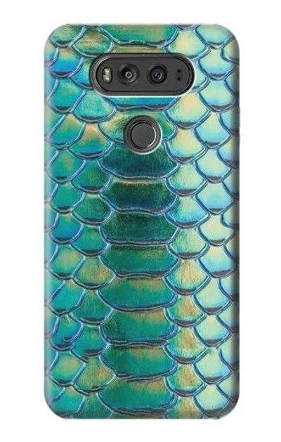 S3414 Green Snake Scale Graphic Print Case Cover Custodia per LG V20