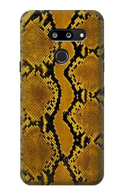 S3365 Yellow Python Skin Graphic Print Case Cover Custodia per LG G8 ThinQ