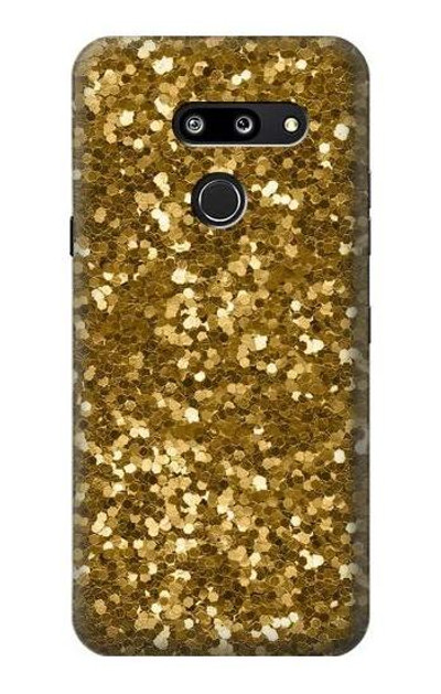 S3388 Gold Glitter Graphic Print Case Cover Custodia per LG G8 ThinQ