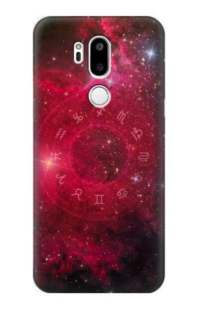 S3368 Zodiac Red Galaxy Case Cover Custodia per LG G7 ThinQ