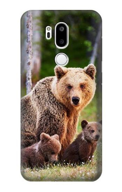 S3558 Bear Family Case Cover Custodia per LG G7 ThinQ