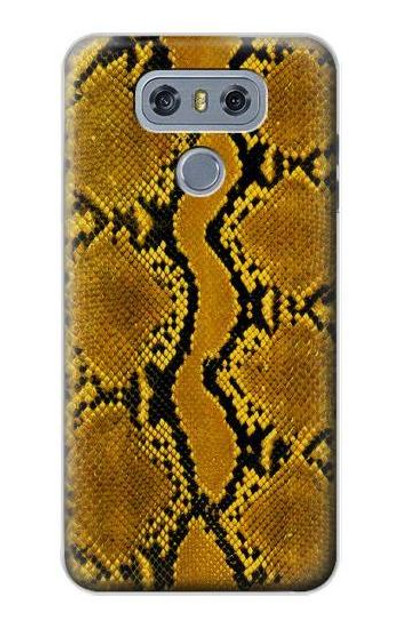 S3365 Yellow Python Skin Graphic Print Case Cover Custodia per LG G6