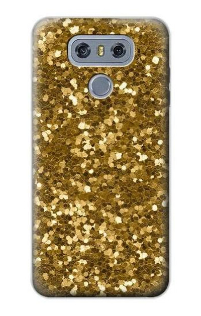 S3388 Gold Glitter Graphic Print Case Cover Custodia per LG G6
