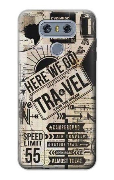 S3441 Vintage Travel Case Cover Custodia per LG G6