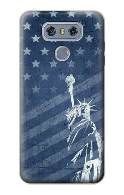 S3450 US Flag Liberty Statue Case Cover Custodia per LG G6