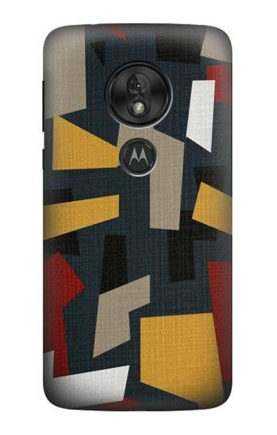 S3386 Abstract Fabric Texture Case Cover Custodia per Motorola Moto G7 Play