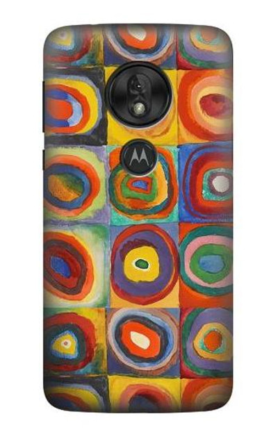 S3409 Squares Concentric Circles Case Cover Custodia per Motorola Moto G7 Play