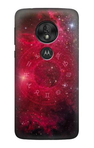 S3368 Zodiac Red Galaxy Case Cover Custodia per Motorola Moto G7 Power