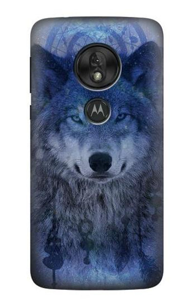 S3410 Wolf Dream Catcher Case Cover Custodia per Motorola Moto G7 Power