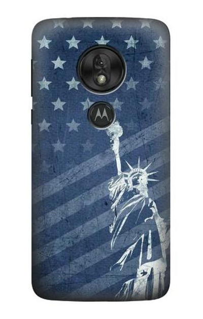 S3450 US Flag Liberty Statue Case Cover Custodia per Motorola Moto G7 Power