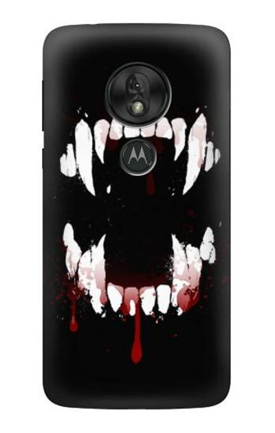 S3527 Vampire Teeth Bloodstain Case Cover Custodia per Motorola Moto G7 Power