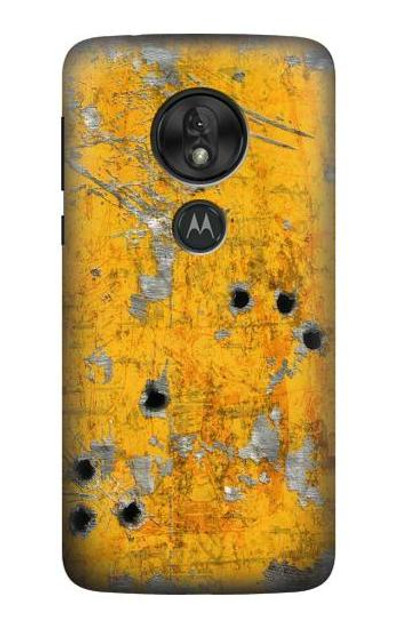 S3528 Bullet Rusting Yellow Metal Case Cover Custodia per Motorola Moto G7 Power