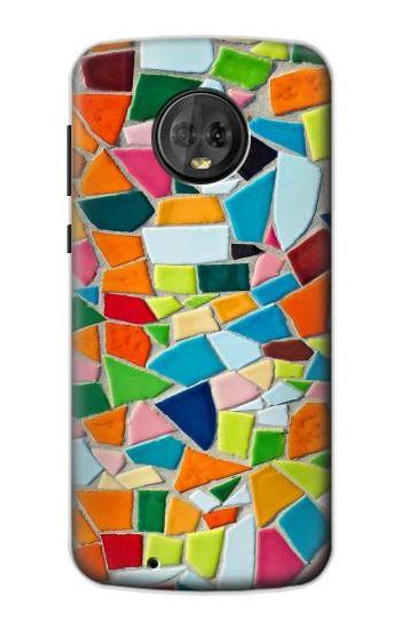 S3391 Abstract Art Mosaic Tiles Graphic Case Cover Custodia per Motorola Moto G6