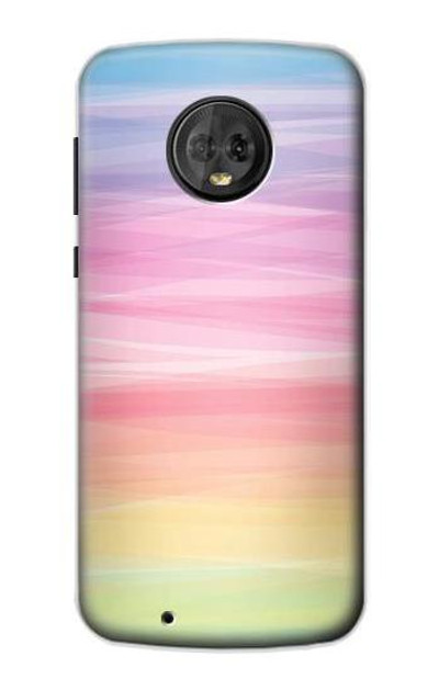 S3507 Colorful Rainbow Pastel Case Cover Custodia per Motorola Moto G6