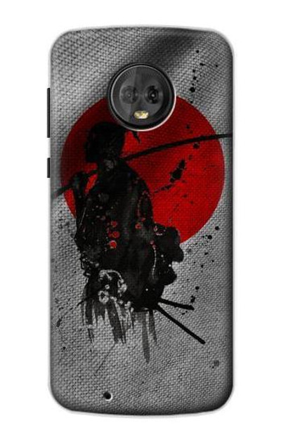 S3517 Japan Flag Samurai Case Cover Custodia per Motorola Moto G6